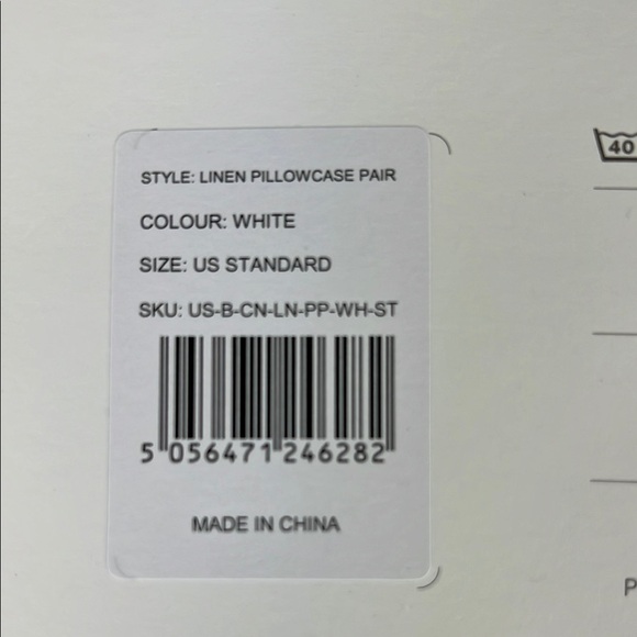 Piglet in Bed 100% European Linen Pillowcases Pair White Standard 20 x 26 NEW - Picture 6 of 6